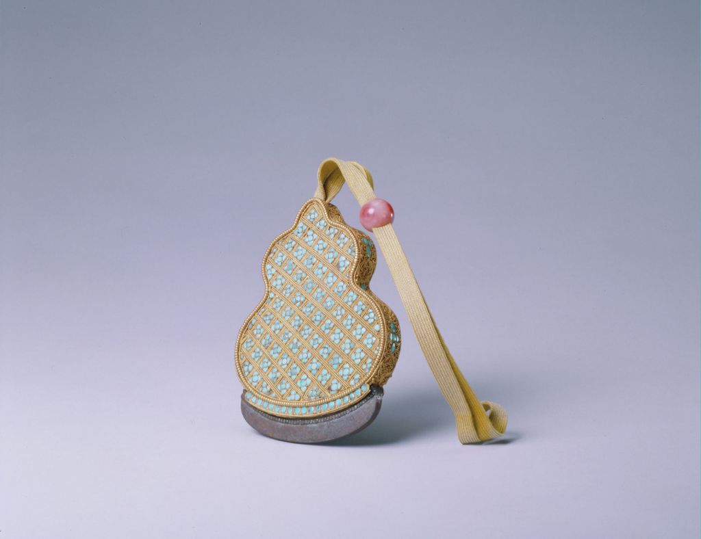 图片[1]-Gold thread inlaid turquoise fire sickle set-China Archive